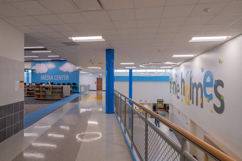 Holmes Elementary library overlook