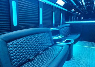 Party Bus Rental Leather Seats